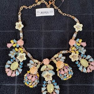 Floral Multicolor Statement Necklace